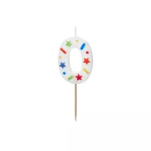Confetti Candle, Number 0