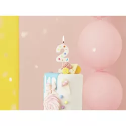 Confettis candle - Number: 2