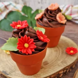 20 g di zucchero 7 fiori rossi e 5 foglie verdi