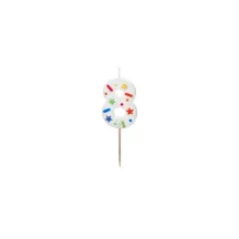 Confetti Candle Number 8
