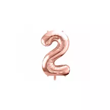 Ballon rose gold, chiffre 2 – 86 cm