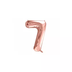 Luftballon roségold, Zahl 7 – 86 cm