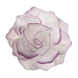 Fiore di carta commestibile bianco con bordo viola