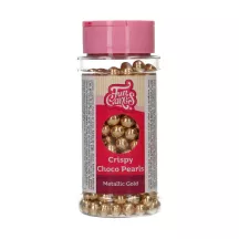 60g Gold Metallic Crispy Schokoladenperlen