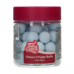 Matt blue choco crispy pearls