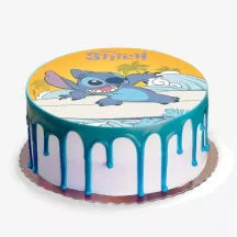 Disco di carta commestibile "Stitch Surfing
