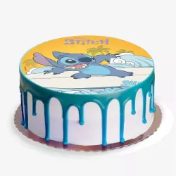 Edible paper disc "Stitch Surfing"