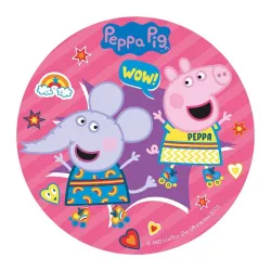Disco di carta commestibile "Peppa Pig Party