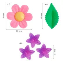 Fiori di decorazione in carta commestibile