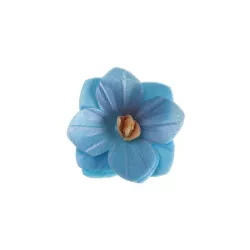 Flowers made from edible paper, blue