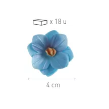 Fiori di carta commestibile, blu