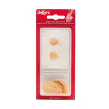 Fleurs et feuilles en papier comestible, blanc et or