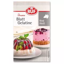 RUF Gelatina in fogli di manzo 20 g – Gelatina di manzo certificata halal per creme da torta e gelatine | Cakelicious