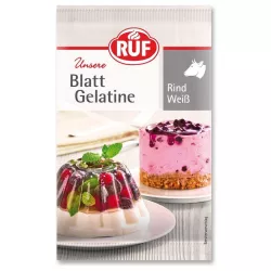 RUF Gélatine en feuille bovine 20 g – Gélatine bovine certifiée halal pour crèmes de gâteaux et gelées | Cakelicious