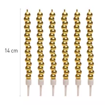 Candele a bolle d'aria oro