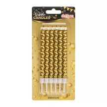 Bubble candles gold