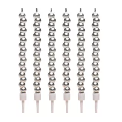 Bubble candles silver