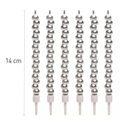 Bubble candles silver