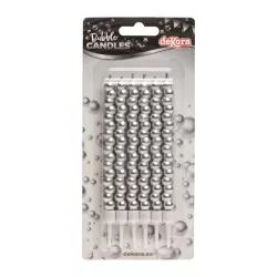Bubble candles silver