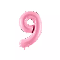 Foil balloon pink, number 9 – 86 cm