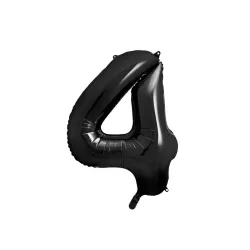 Foil balloon black, number 4 – 86 cm