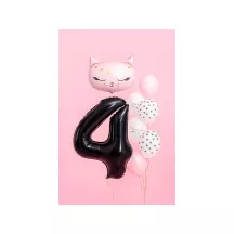 Ballon en aluminium noir, chiffre 4 – 86 cm