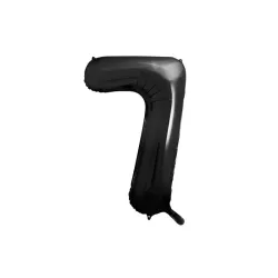 Folienballon schwarz, Zahl 7 – 86 cm