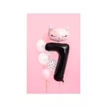 Ballon en aluminium noir, chiffre 7 – 86 cm