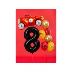 Foil balloon black, number 8 – 86 cm