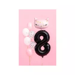 Foil balloon black, number 8 – 86 cm