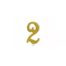 Candles Gold - Number: 2 - Selection of the Number