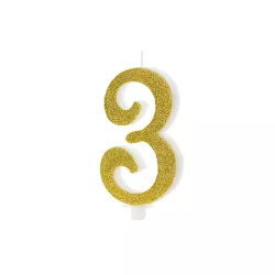 Candles Gold - Number: 3 - Selection of the Number