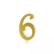 Candles Gold - Number: 6 - Selection of the Number