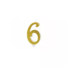 Candles Gold - Number: 6 - Selection of the Number