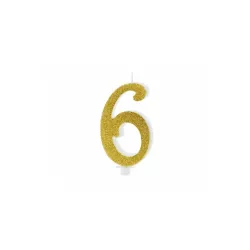Candles Gold - Number: 6 - Selection of the Number