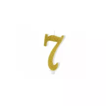 Bougies dorées - Chiffre : 7 - Choix du numéro