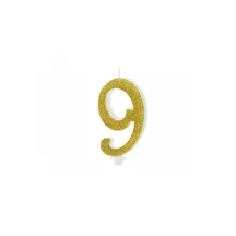 Kerzen Gold Nummer 9