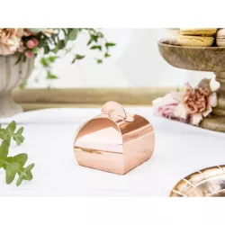 Kleine Schachteln für Süssigkeiten aus Karton - Rosa Gold