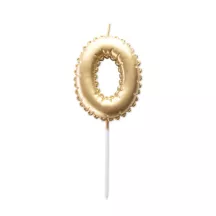 Candela palloncino d'oro numero 0