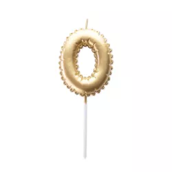 Candela palloncino d'oro numero 0