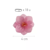 Blüten aus Esspapier, pink