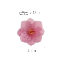Flowers made from edible paper, pink