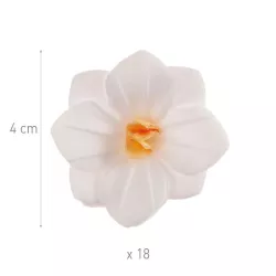 Flowers made from edible paper, white