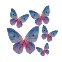 Schmetterlinge aus Esspapier blau