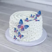 Schmetterlinge aus Esspapier blau