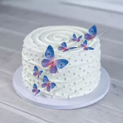 Farfalle di carta commestibile blu