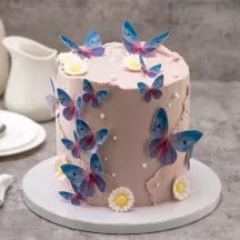 Farfalle di carta commestibile blu