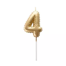 Candela palloncino d'oro numero 4