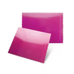 Rectangular thin cake board 30x25 cm Fuchsia