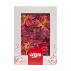 Pink edible paper butterflies